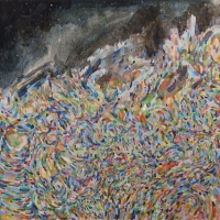 Noční krajina 2013, olej na plátně, 50 x 35 cm