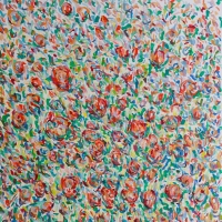 V květu 2017, akryl na plátně, 100 x 85 cm