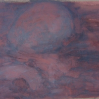 Ve vodě 2009, tempera na kartonu, 60 x 45 cm