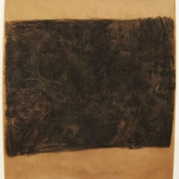 Noční voda 2009, přírodní uhel na papíře, 120 x 120 cm