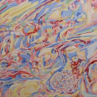 Mořské dějství I 2009, olej na plátně, 125 x 75 cm